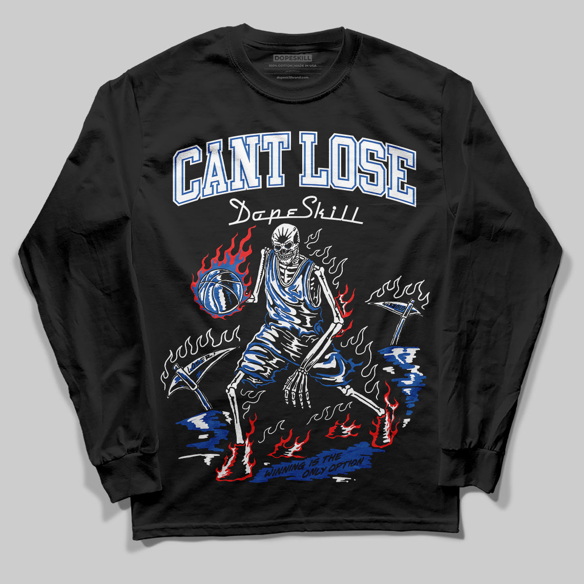 Blueberry 12s DopeSkill Long Sleeve T-Shirt Cant Lose Graphic