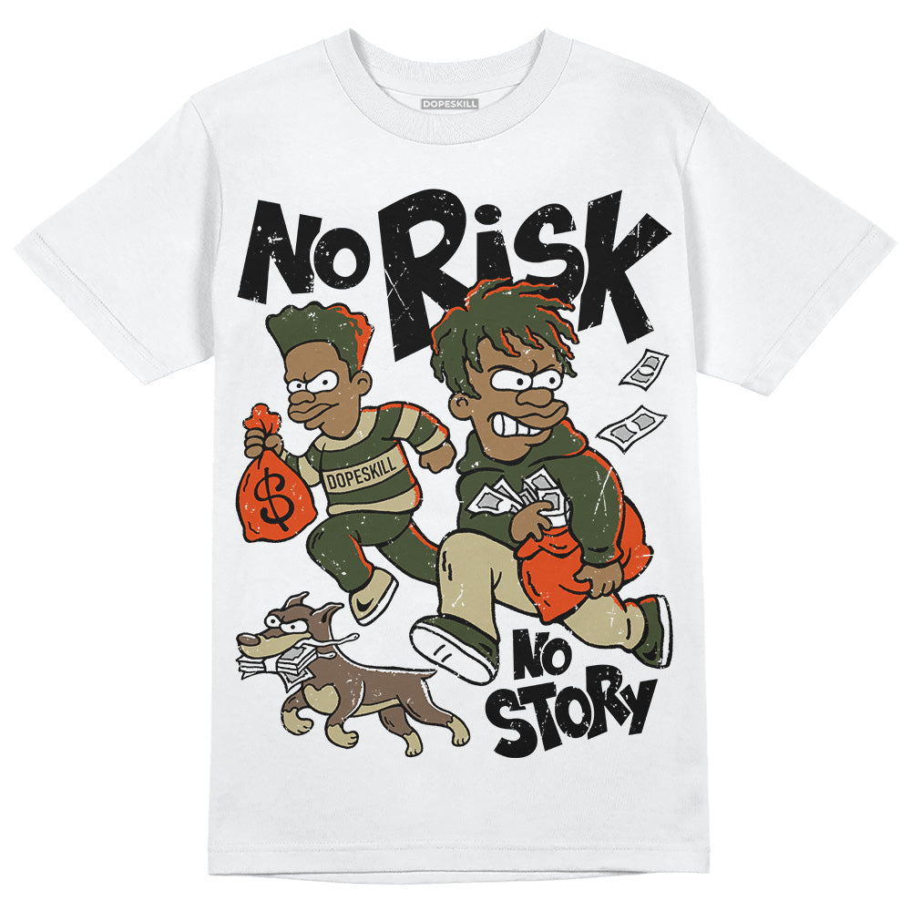 Olive Collection DopeSkill T-Shirt No Risk No Story Graphic