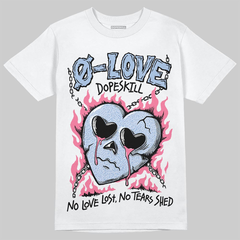 Denim Pink Glow 3s DopeSkill T-Shirt Crying Heart Graphic