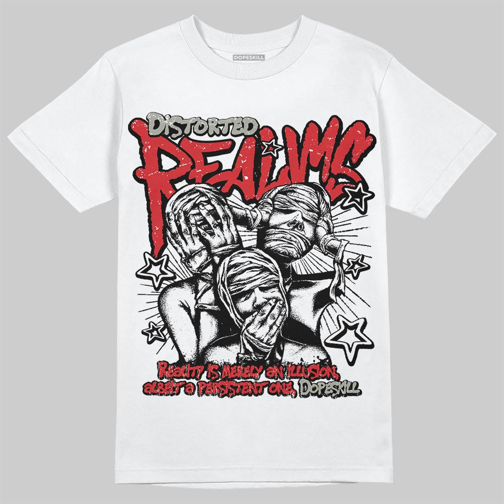 Fire Red 3s DopeSkill T-Shirt Distorted Realms Graphic