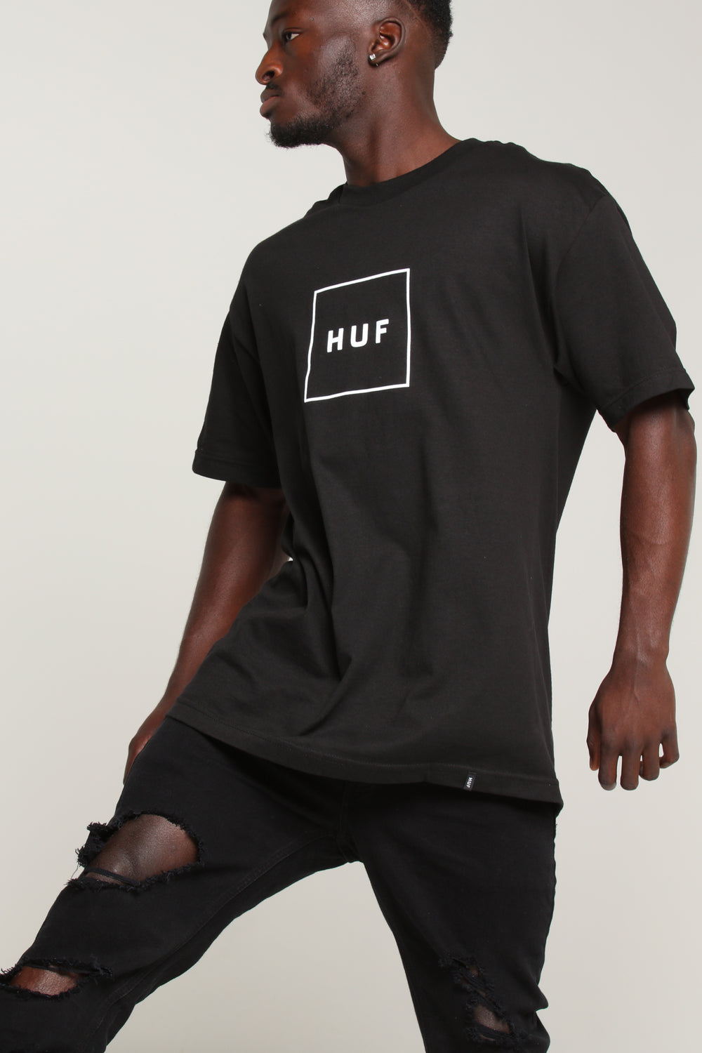 Huf Box Logo Tee Black