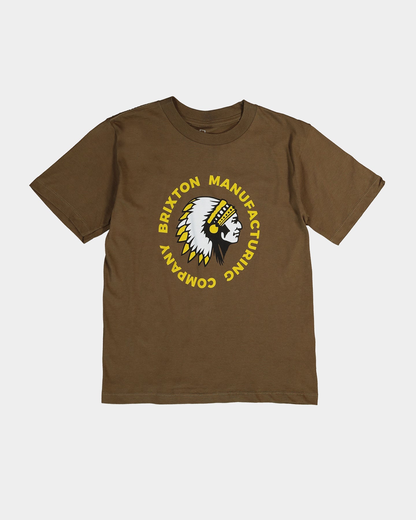 Brixton Kid's Rival Stamp Short Sleeve T-Shirt Coffee