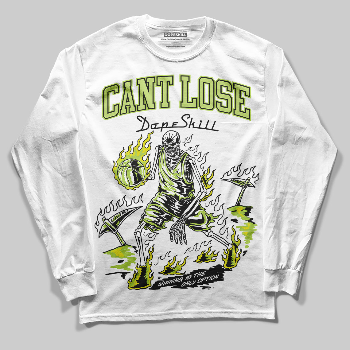 Bright Cactus 13s DopeSkill Long Sleeve T-Shirt Cant Lose Graphic