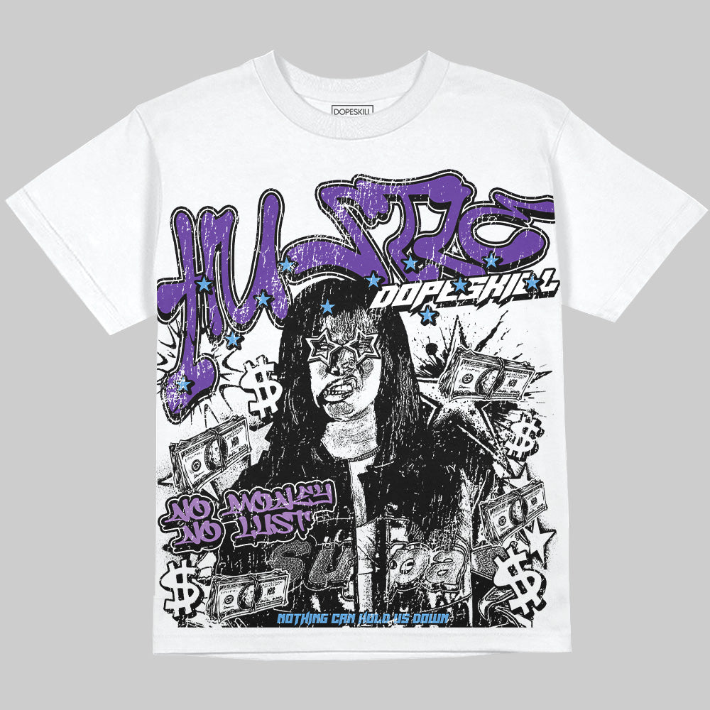 PURPLE Collection DopeSkill Oversize Print T-Shirt No Money No Lust Graphic