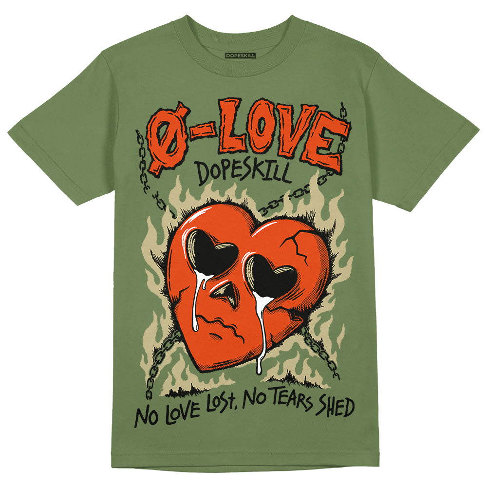 Olive Collection DopeSkill Olive T-shirt Crying Heart Graphic