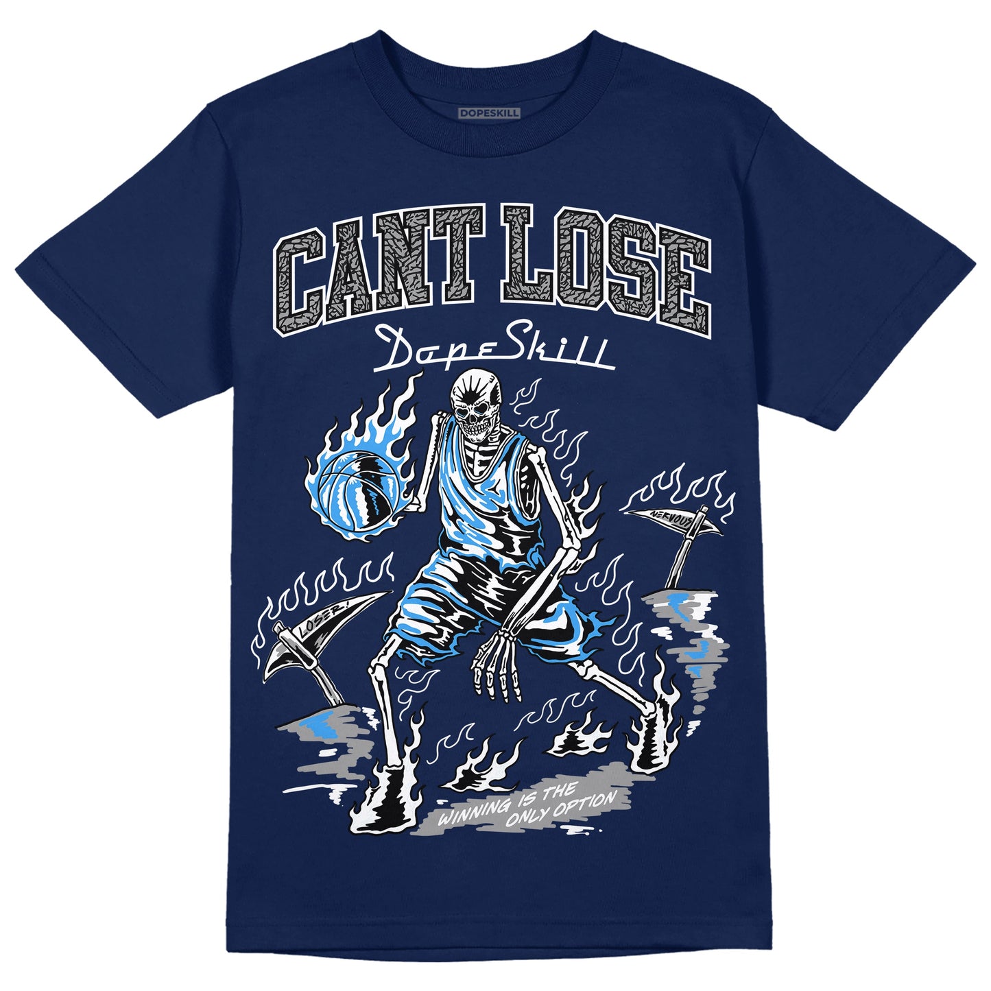 Midnight Navy 3s DopeSkill Navy T-shirt Cant Lose Graphic