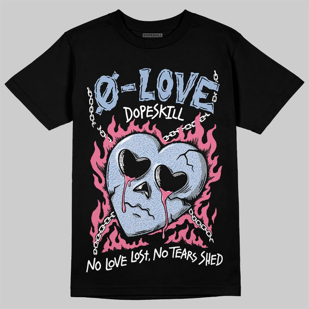 Denim Pink Glow 3s DopeSkill T-Shirt Crying Heart Graphic