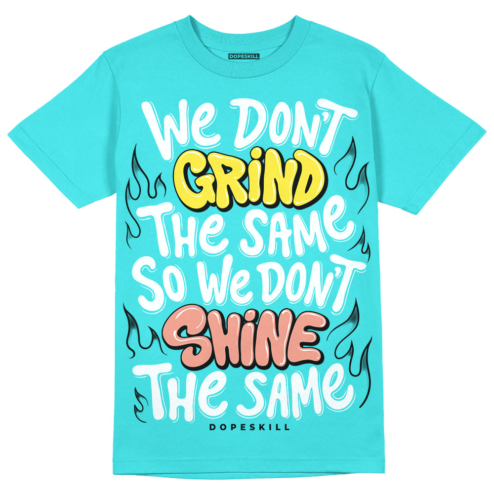 Cyan Burst 9060 DopeSkill Virtual Blue T-Shirt Grind Shine Graphic