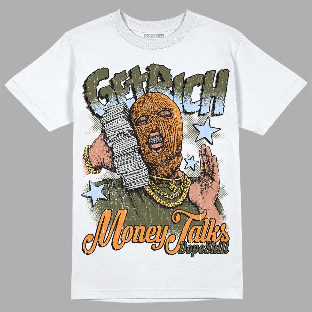 Olive 5s DopeSkill T-Shirt Get Rich Graphic