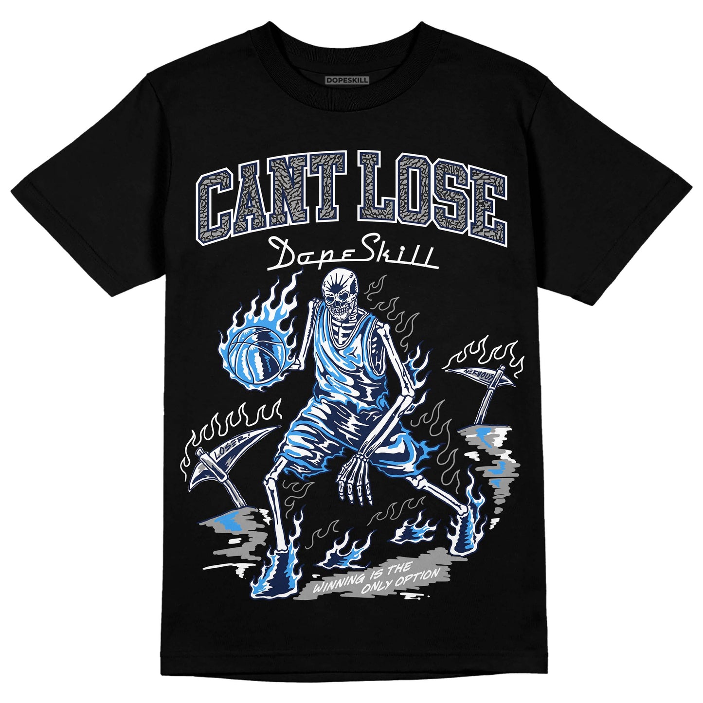 Midnight Navy 3s DopeSkill T-Shirt Cant Lose Graphic