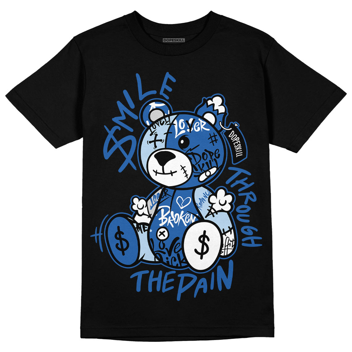 Space Jam 11s DopeSkill T-Shirt Smile Through The Pain Graphic