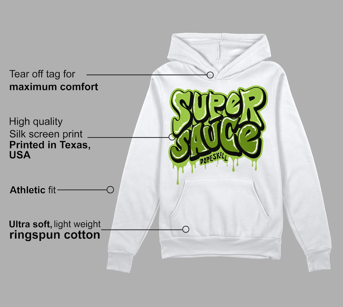 Dunk Low 'Chlorophyll' DopeSkill Hoodie Sweatshirt Super Sauce Graphic