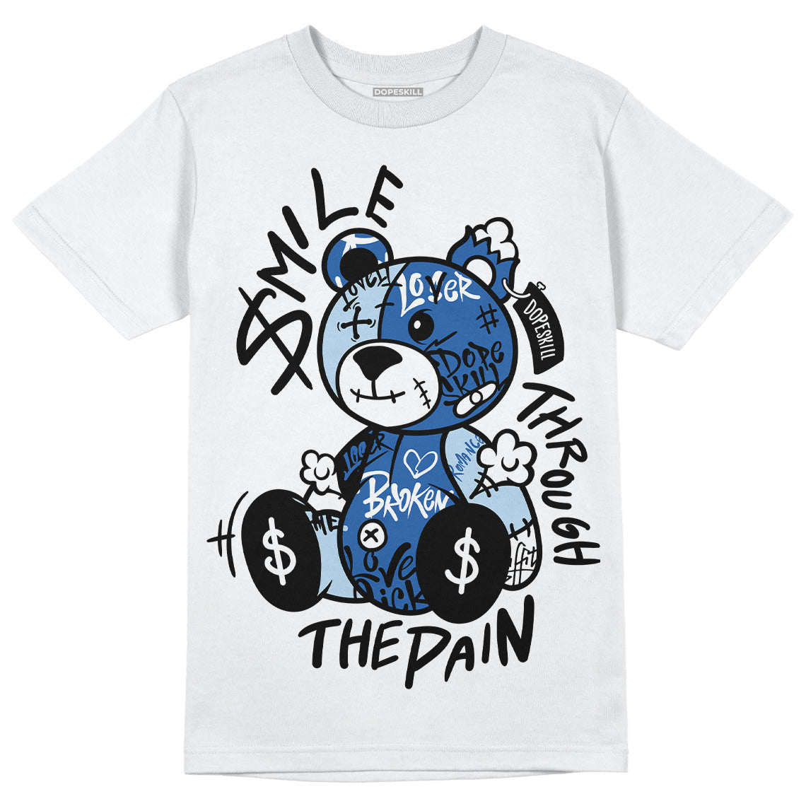 Space Jam 11s DopeSkill T-Shirt Smile Through The Pain Graphic