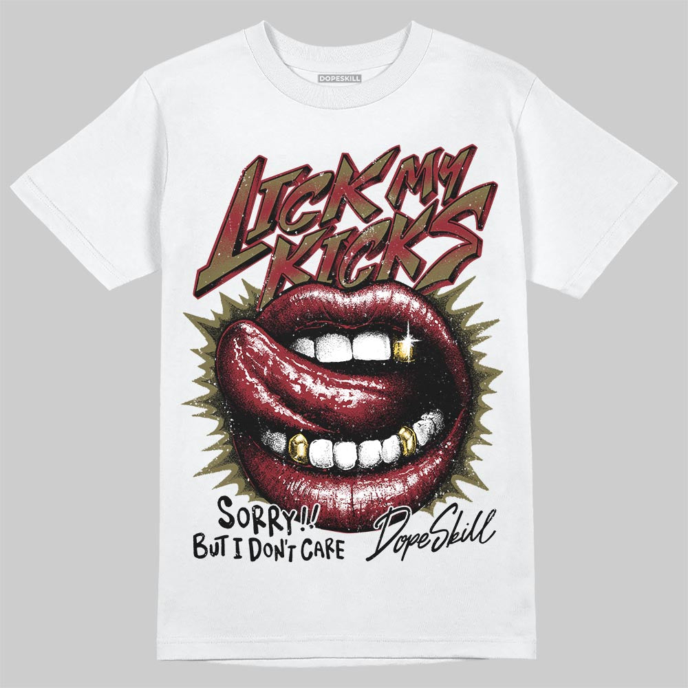 Dunk Dark Team Red/Burgundy Crush DopeSkill T-Shirt Lick My Kicks Graphic