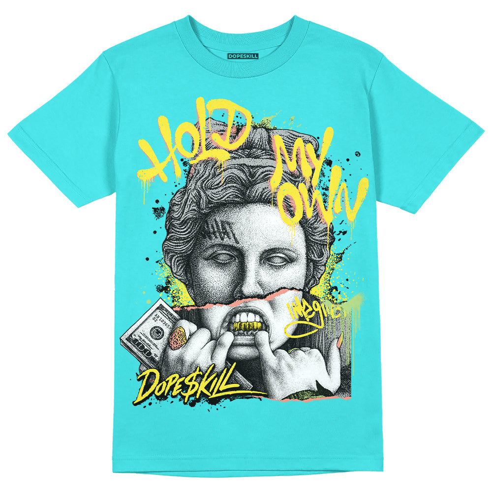 Cyan Burst 9060 DopeSkill Virtual Blue T-Shirt Hold My Own Graphic