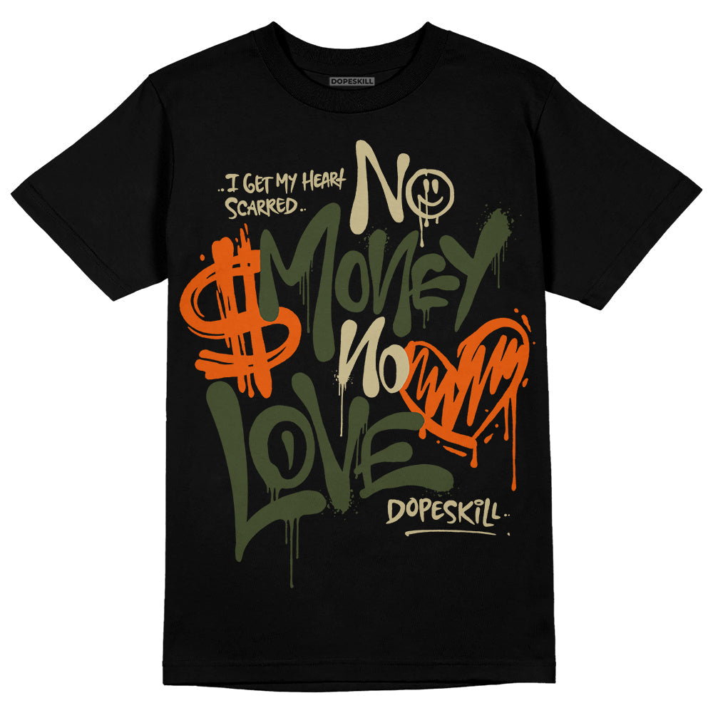 Olive Collection DopeSkill T-Shirt No Money No Love Typo Graphic