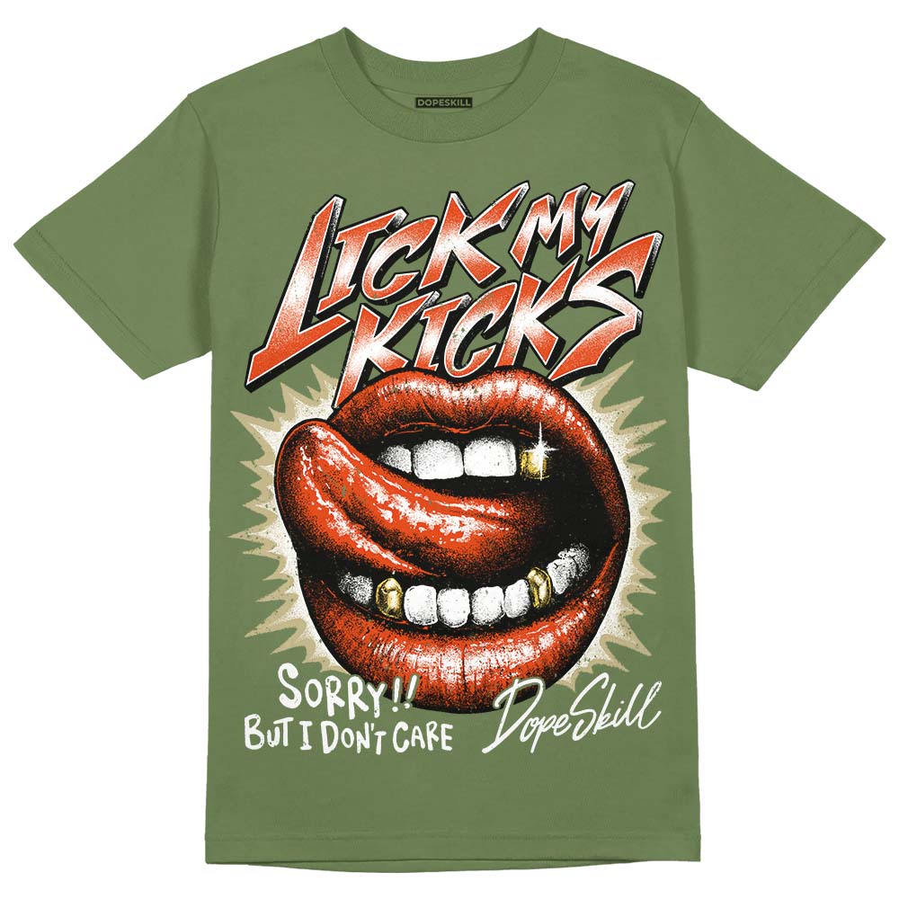 Olive Collection DopeSkill Olive T-shirt Lick My Kicks Graphic