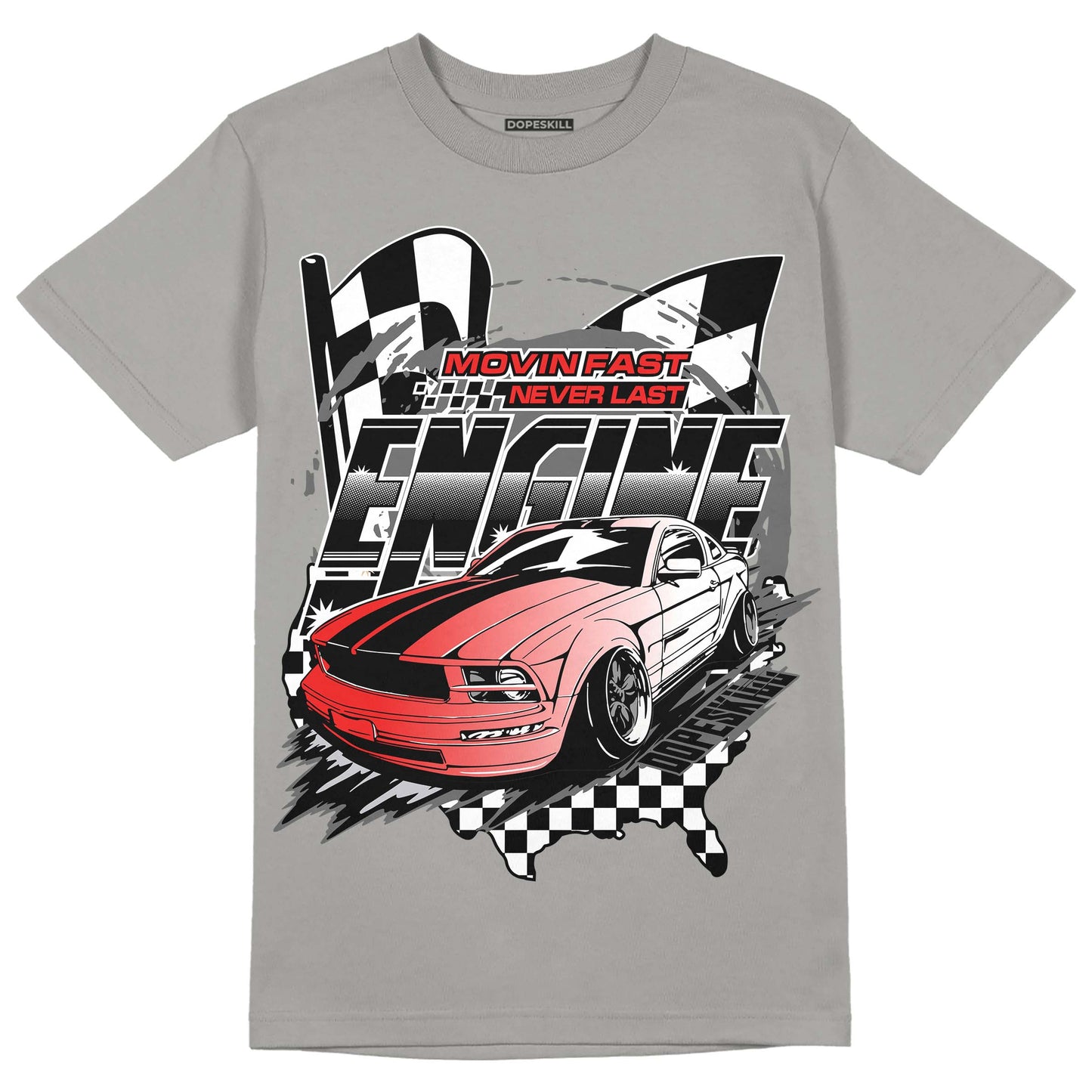 Grey Collection DopeSkill Grey T-shirt ENGINE Tshirt Graphic