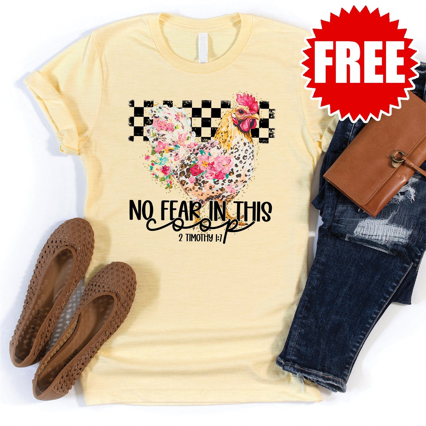 No Fear Tee - Heather French Vanilla - 0