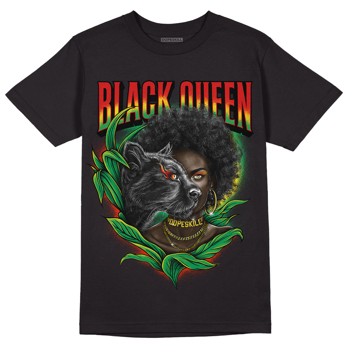 Black History Collection DopeSkill T-Shirt New Black Queen Graphic