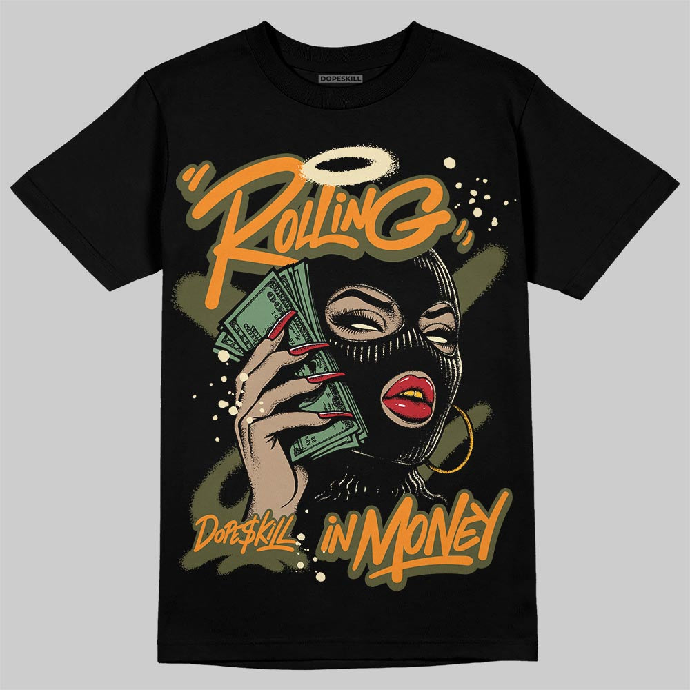 Olive Collection DopeSkill T-Shirt Rolling in Money Graphic