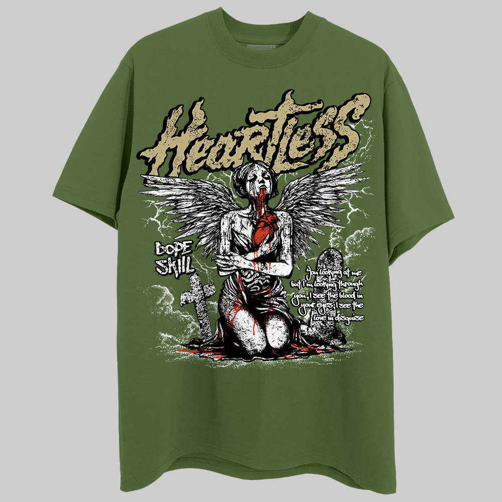 Olive Collection DopeSkill Olive T-shirt Heartless Graphic