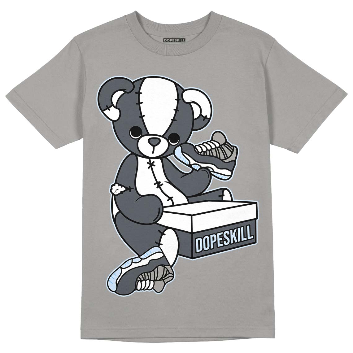 Cool Grey 11s DopeSkill Grey T-shirt Sneakerhead BEAR Graphic