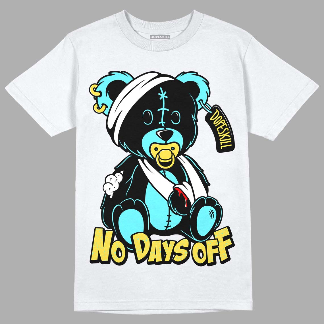 Aqua 5s DopeSkill T-Shirt Hurt Bear Graphic
