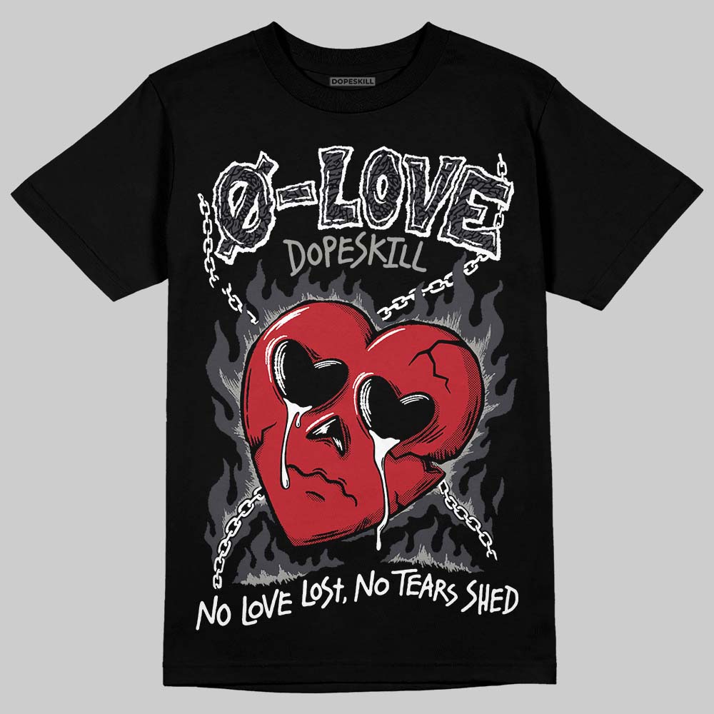 Black Cat 3s DopeSkill T-Shirt Crying Heart Graphic
