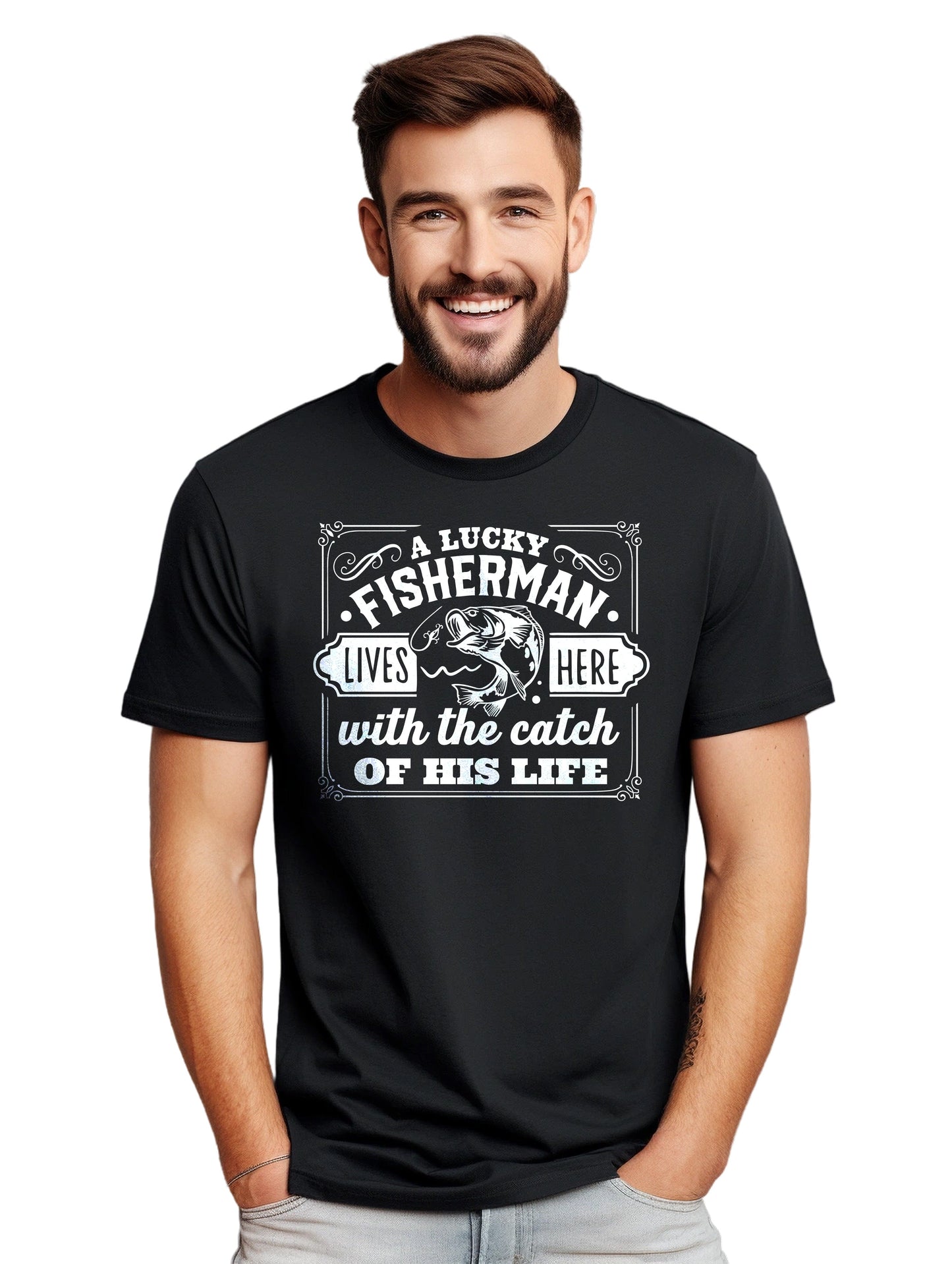 A Lucky Fisherman TShirt Reel in