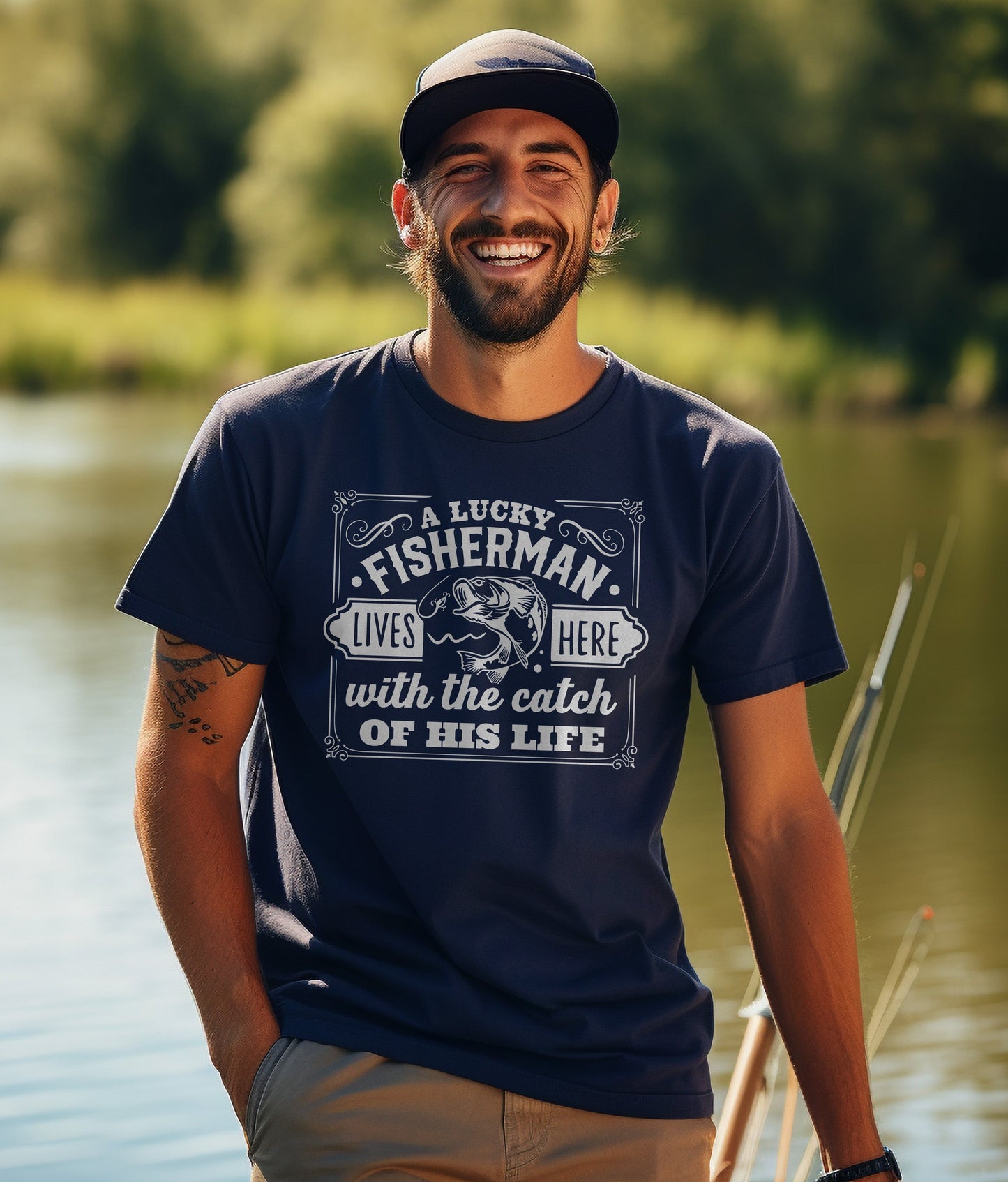 A Lucky Fisherman TShirt Reel in