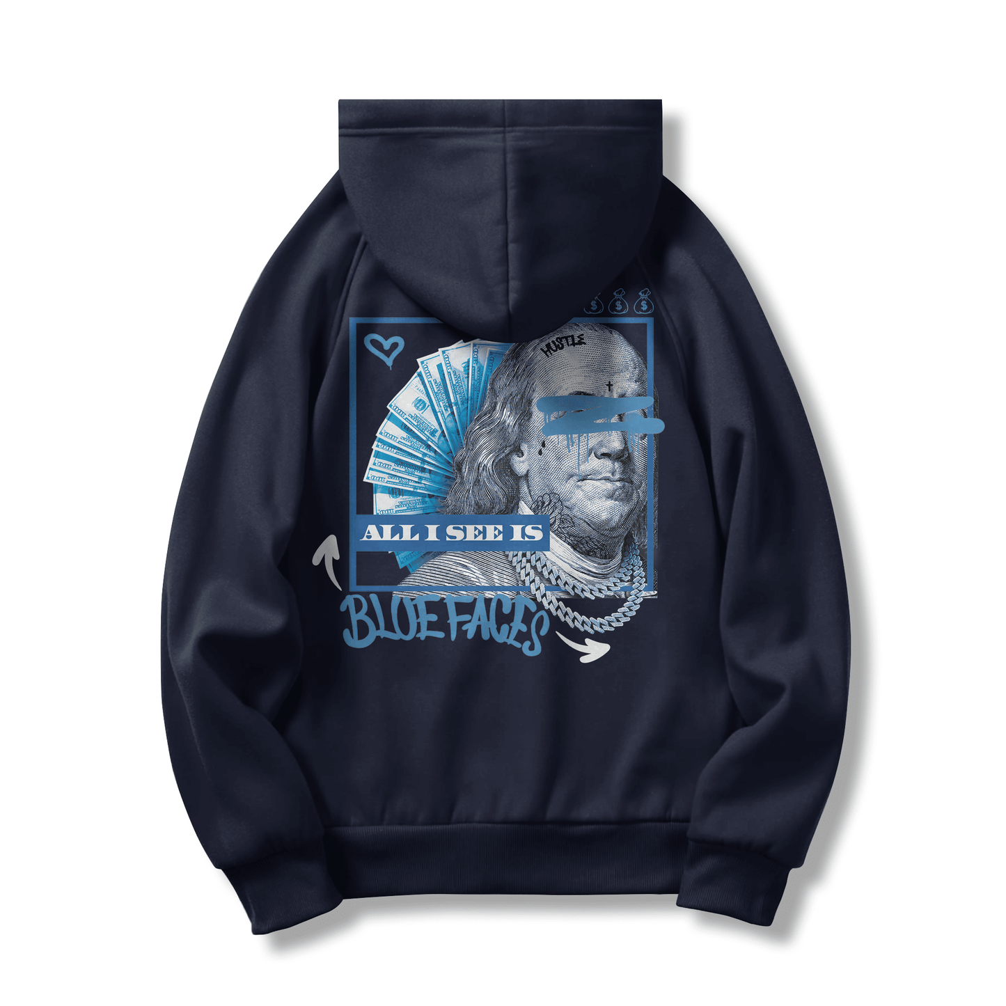 All I See is Blue Faces - Navy Hoodie Sweatshirt