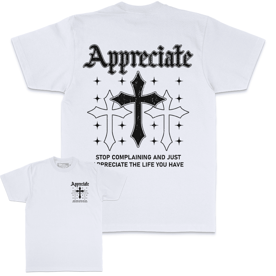 Appreciate Crosses - White T-Shirt
