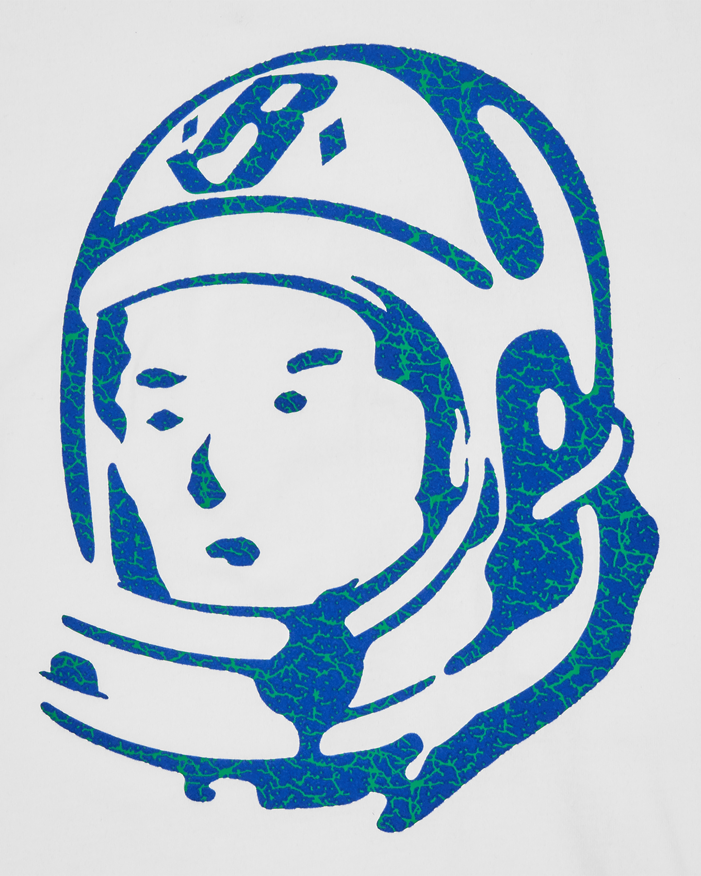 Cracked Flock Print Astro T-Shirt Style001