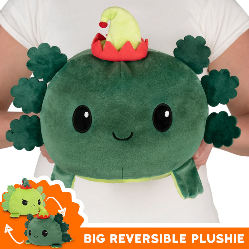 TeeTurtle Big Reversible Axolotl Plushie (Elf Hat)