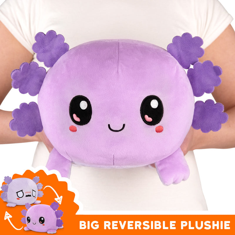 TeeTurtle Big Reversible Axolotl Plushie (Purple + Light Purple)