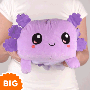 TeeTurtle Big Reversible Axolotl Plushie (Purple + Light Purple)