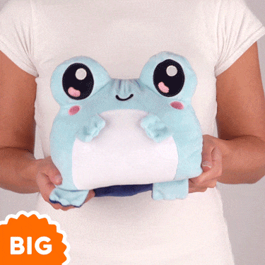 TeeTurtle Big Reversible Frog Plushie