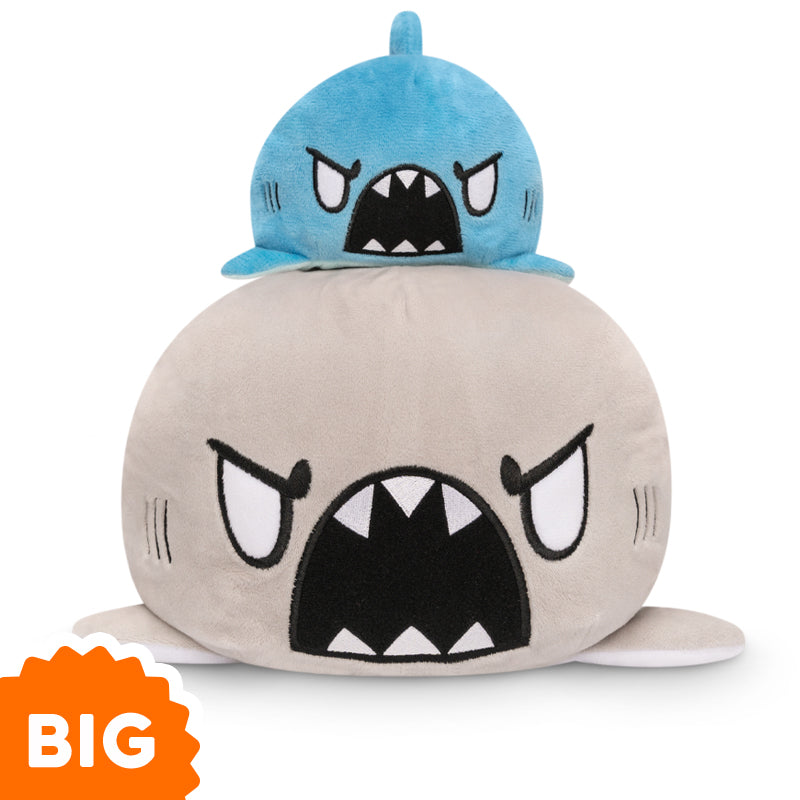 TeeTurtle Big Reversible Shark & Narwhal Plushie