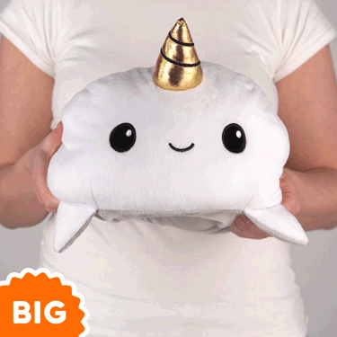TeeTurtle Big Reversible Shark & Narwhal Plushie