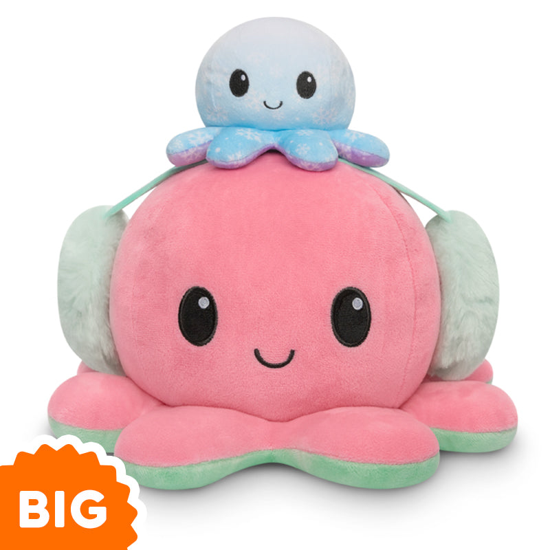 TeeTurtle Big Reversible Octopus Plushie (Earmuffs)