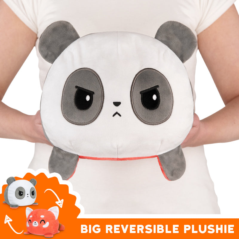 TeeTurtle Big Reversible Panda & Red Panda Plushie