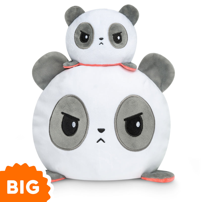 TeeTurtle Big Reversible Panda & Red Panda Plushie
