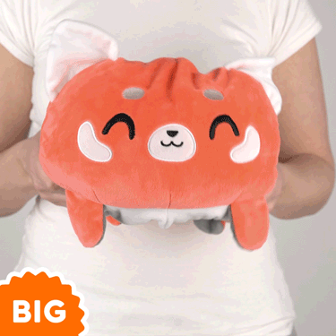 TeeTurtle Big Reversible Panda & Red Panda Plushie