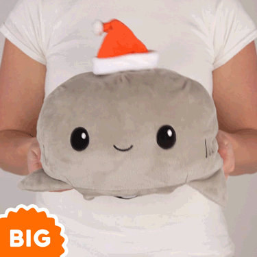 TeeTurtle Big Reversible Shark Plushie (Santa Hat)