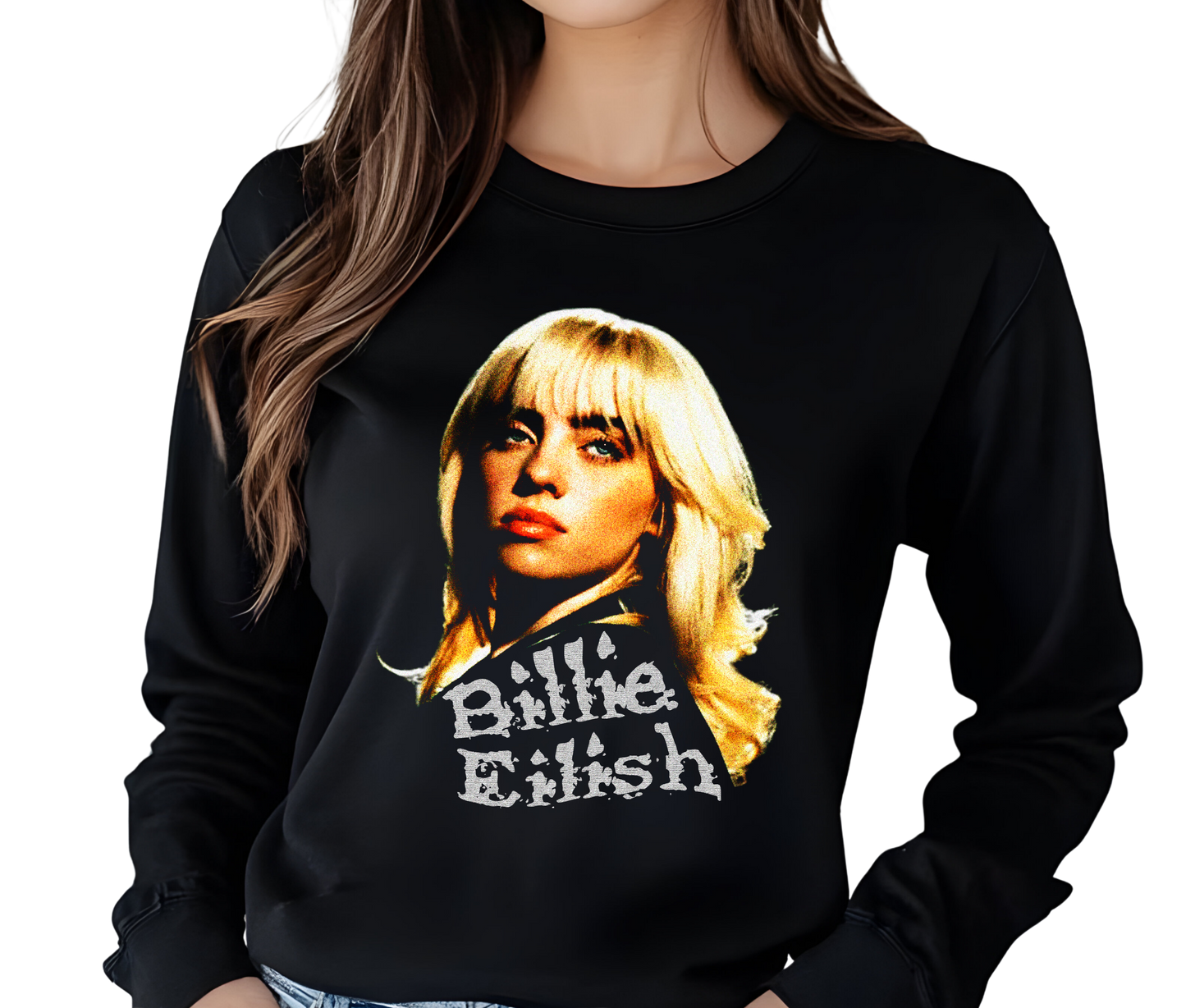Billie Rare Music Merch Long Sleeve T-Shirt – Retro Streetwear Shirt, Unisex Fit for Fans
