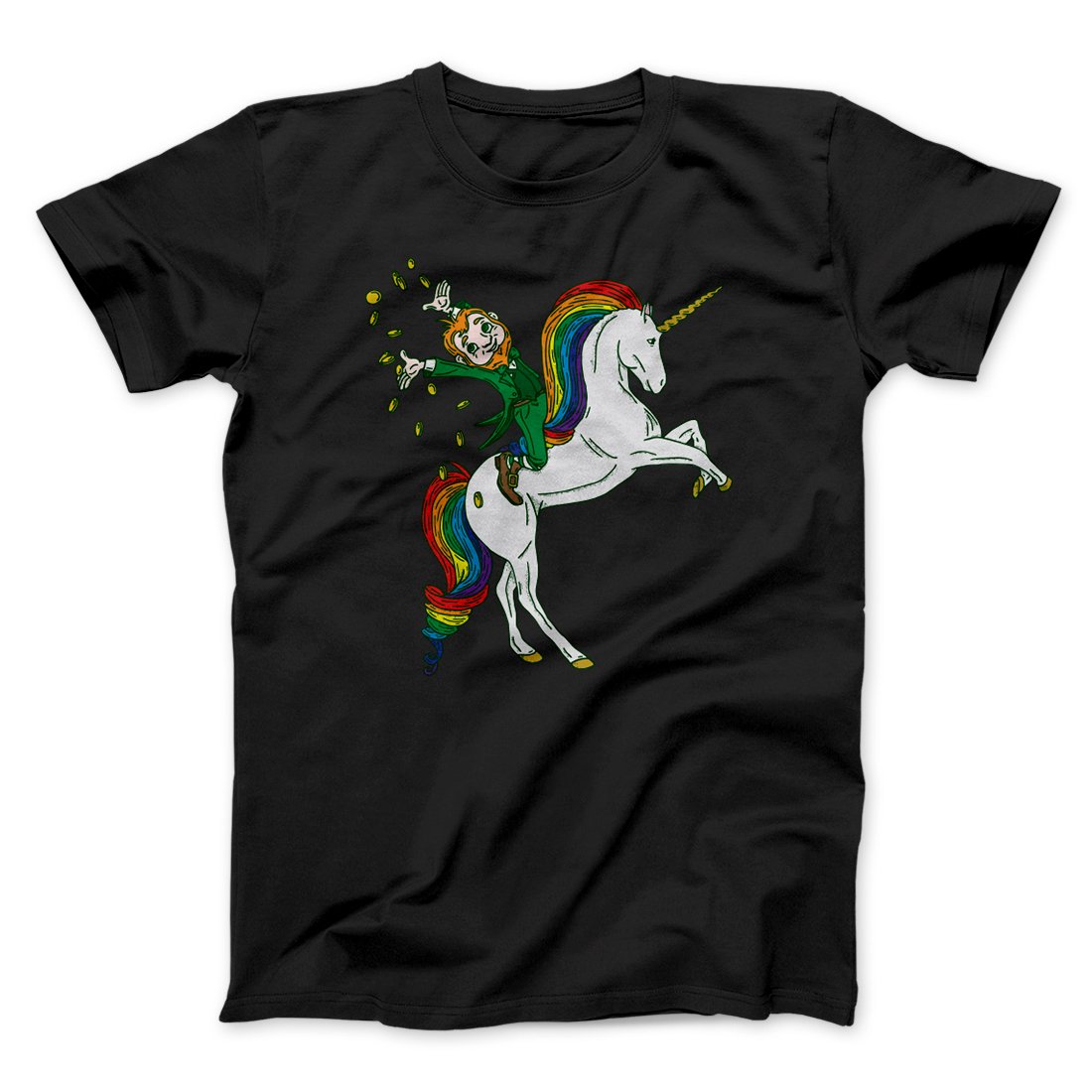 Leprechaun Unicorn Jockey Men/Unisex T-Shirt