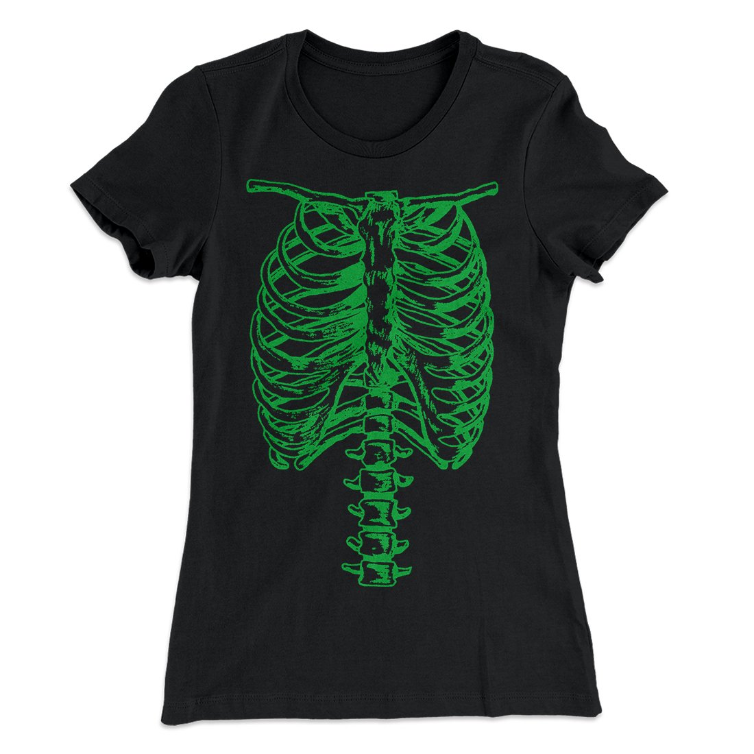 Green Spinal Skeleton Women's T-Shirt