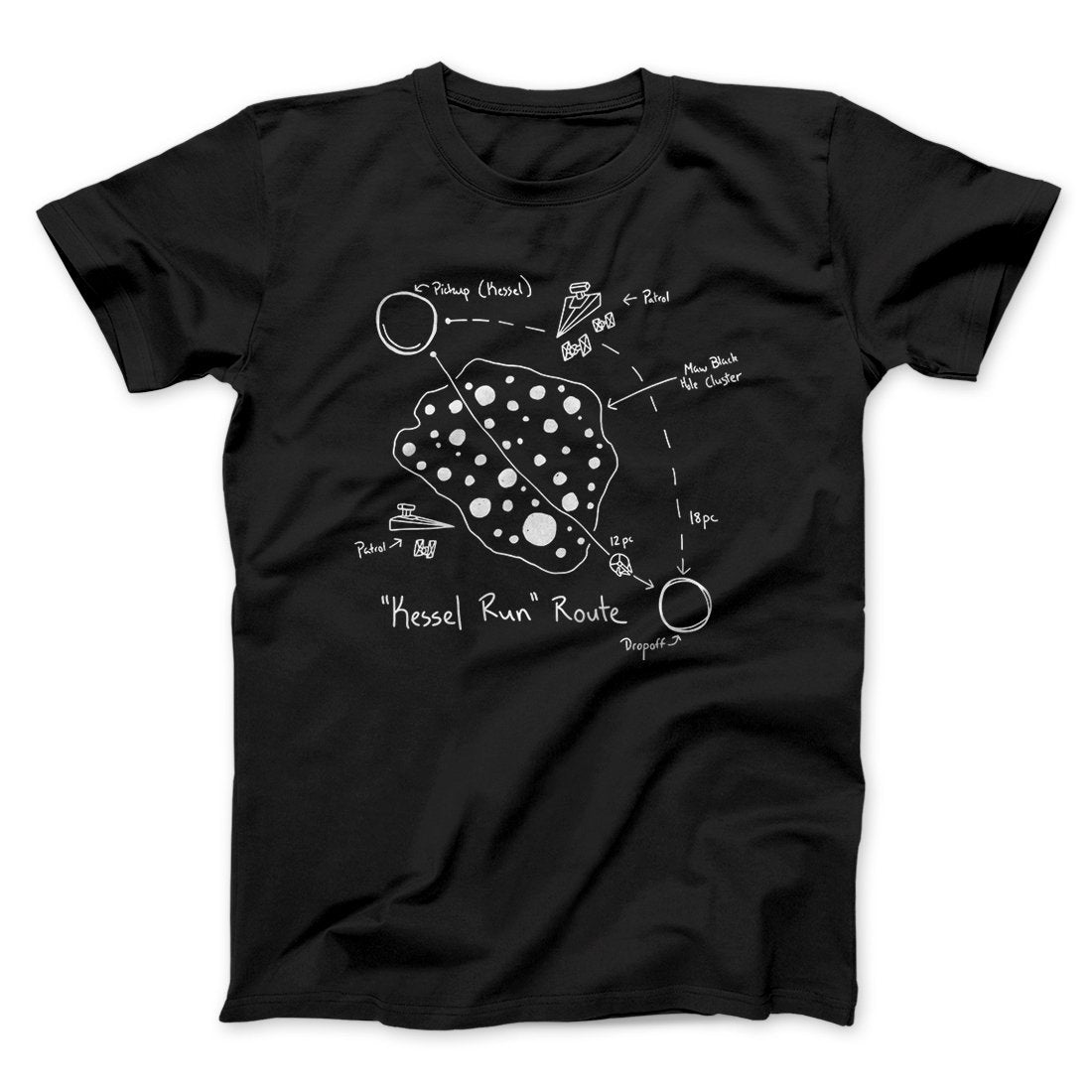Kessel Run Directions Funny Movie Men/Unisex T-Shirt