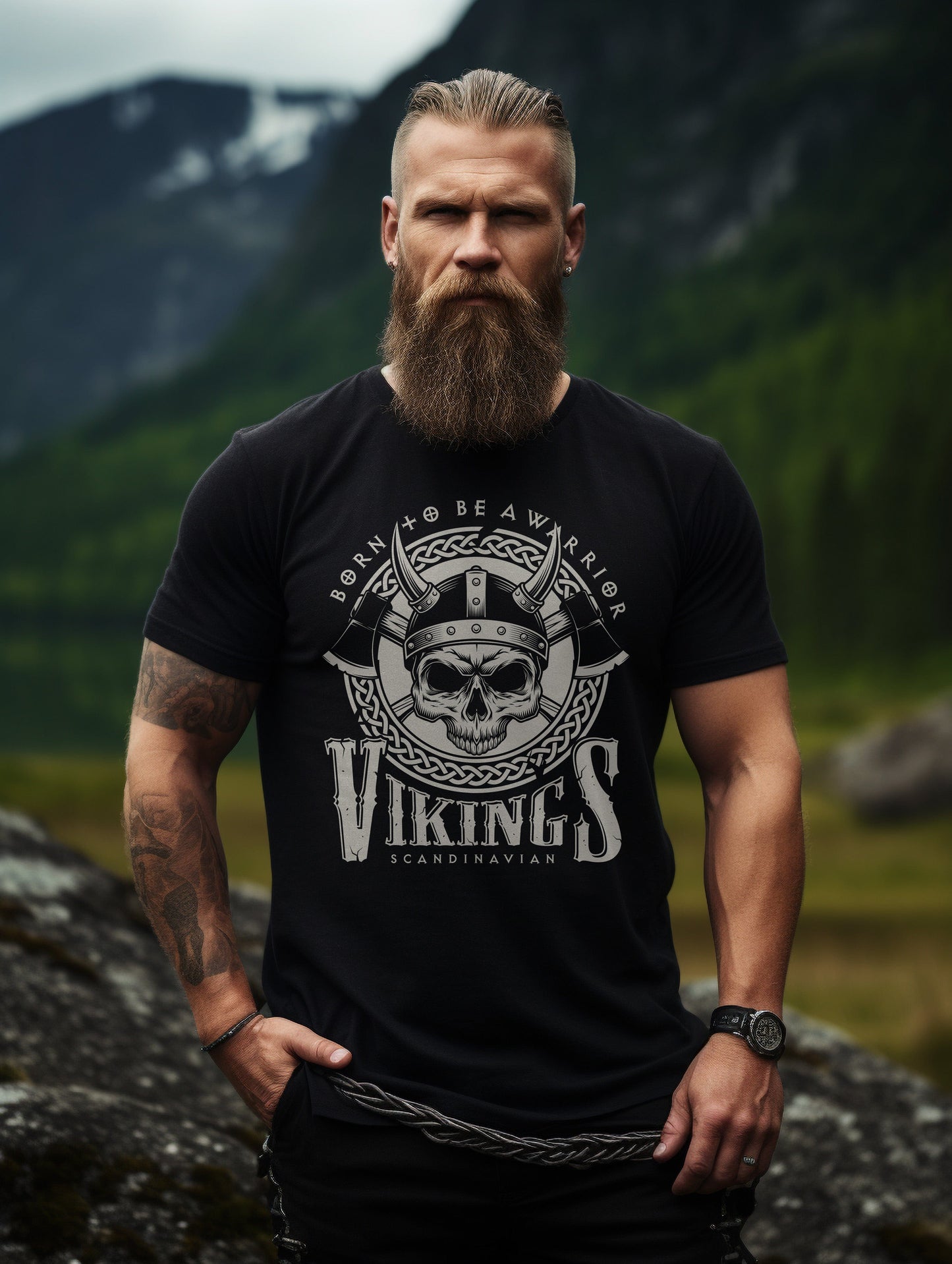 Born to Be a Warrior Viking T-Shirt
